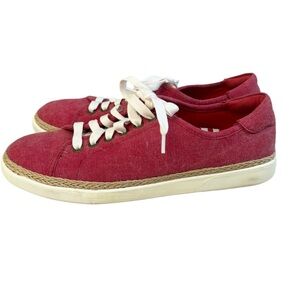 Casual Red Canvas Sneakers